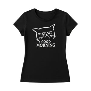 T-shirt damski Cat Morning