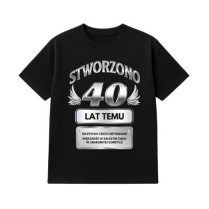 T-shirt męski 40 lat temu